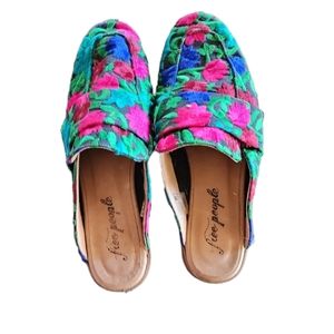 Free People Multicolor Floral Loafers